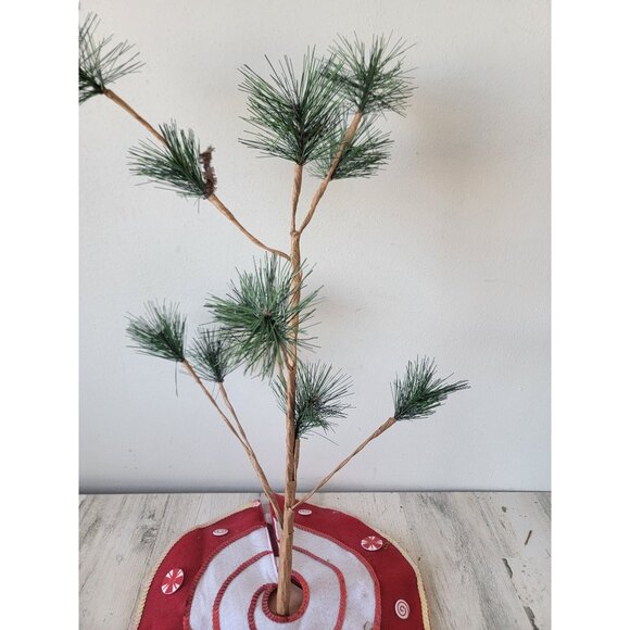 Charlie Brown style Xmas Tree mini skirt home decor pine - Picture 6 of 12
